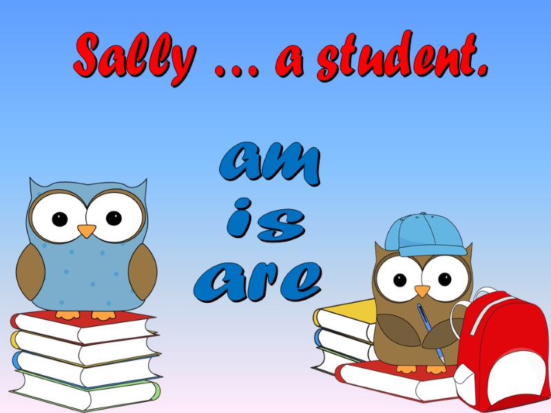 Sally … a student. are am is